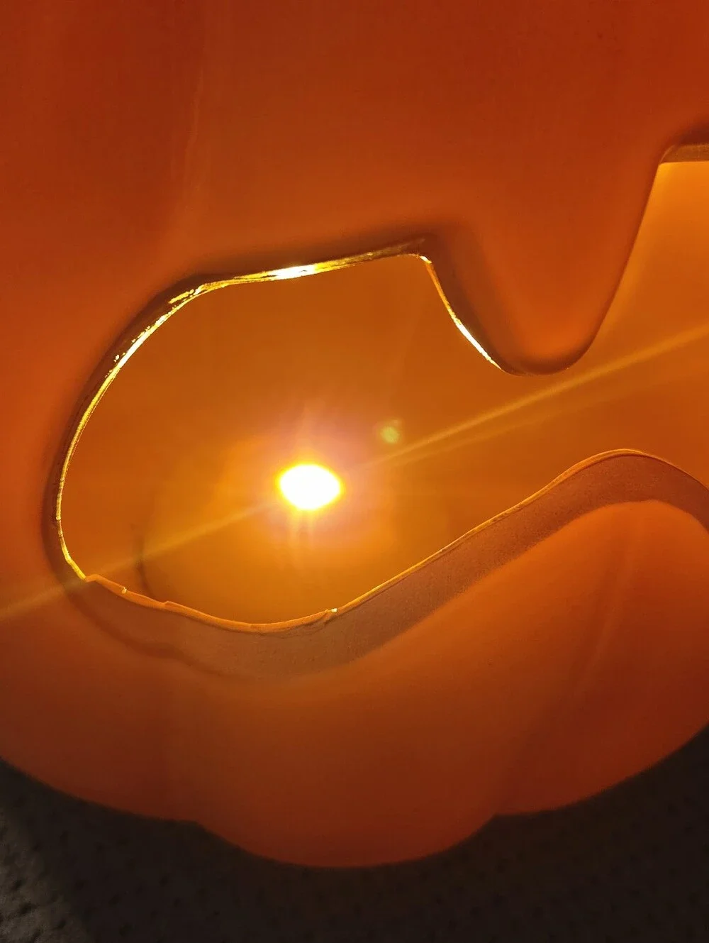 Orange Light up Pumpkin with Timer. Decorative Prop - Halloween Fall Decor.